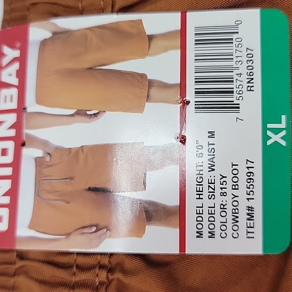 UNIONBAY NEW MENS DARK ORANGE SHORTS DRAWSTRING SZ XL - Picture 8 of 9